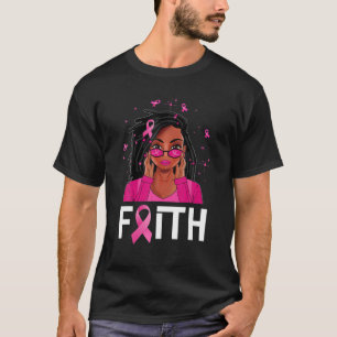 Loc'd Hair Black Woman Queen African Faith Breast T-Shirt