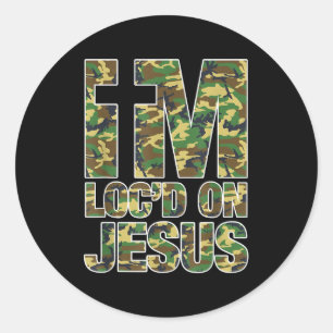 Locd Jesus Christian Cross Black Woman With Locs C Classic Round Sticker