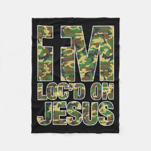 Locd Jesus Christian Cross Black Woman With Locs C Fleece Blanket