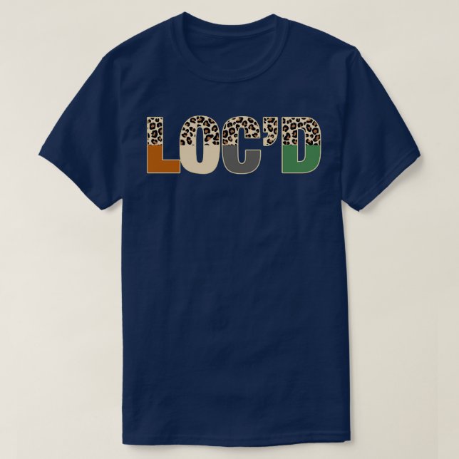 Locd Leopard Print Locs T-Shirt (Design Front)