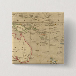 L'Oceanie en 1841 15 Cm Square Badge