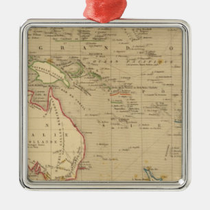 L'Oceanie en 1841 Metal Tree Decoration