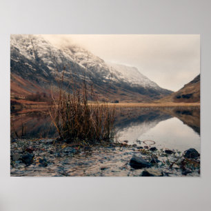 Loch Achtriochtan and Glencoe in Winter Poster