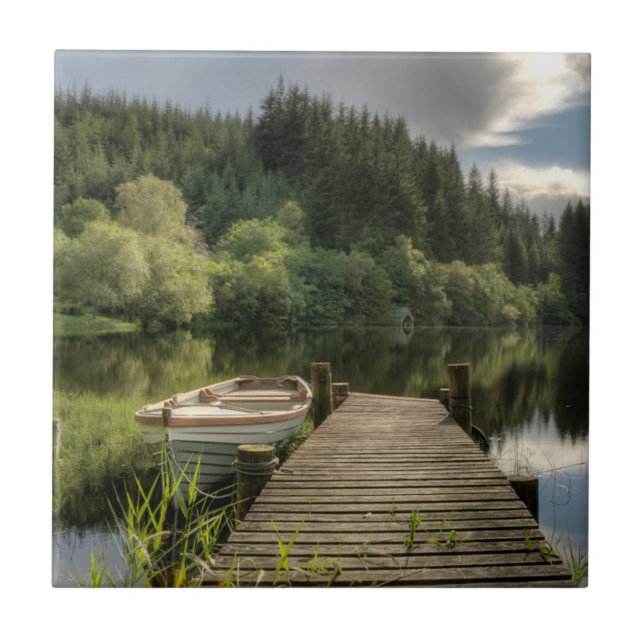 Loch Ard Jetty Ceramic Tile (Front)