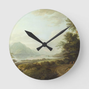 Loch Awe, Argyllshire, c.1780-1800 (oil on canvas) Round Clock