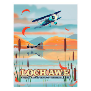 Loch Awe Scotland travel poster