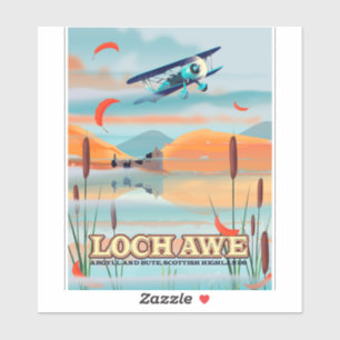 Loch Awe Scotland travel poster