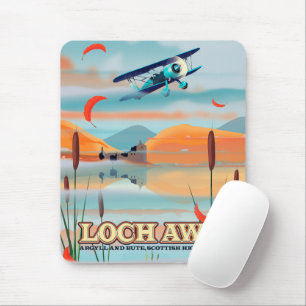 Loch Awe Scotland travel poster Mouse Pad