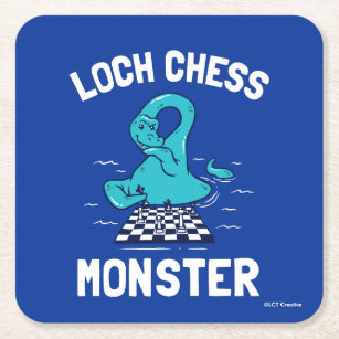 Loch Chess Monster Square Paper Coaster