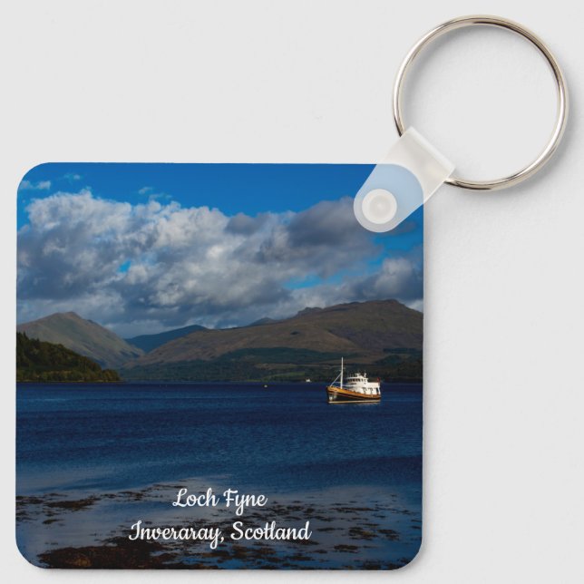 Loch Fyne, Inveraray, Scotland Keyring (Back)