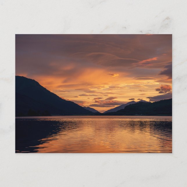 Loch Leven Sunset Holiday Postcard (Front)