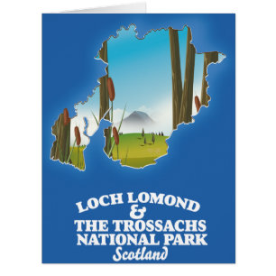 loch lomond & the trossachs national park map post