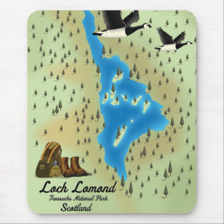 Loch Lomond,Trossachs, Scotland map Mouse Pad