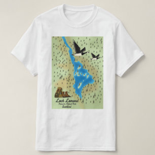 Loch Lomond,Trossachs, Scotland map T-Shirt
