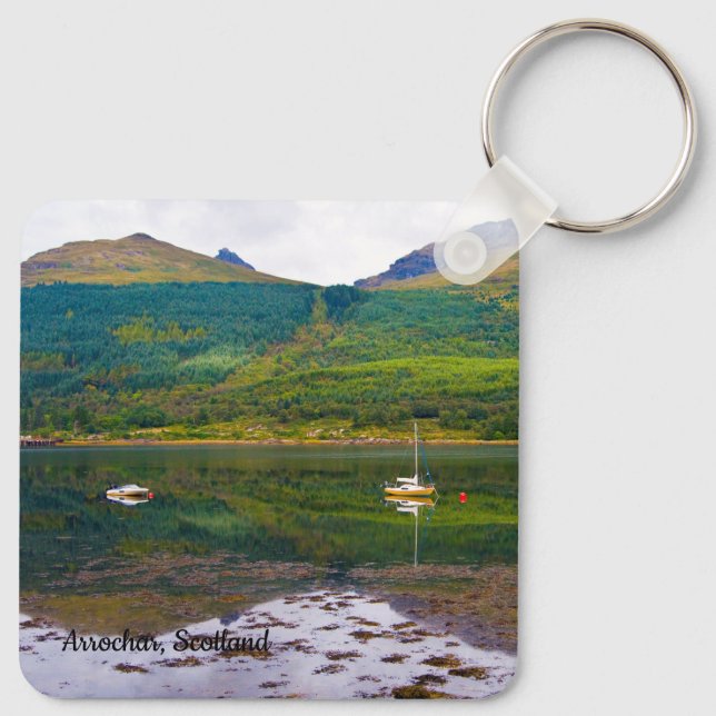 Loch Long, Arrochar, Scotland Keyring (Back)