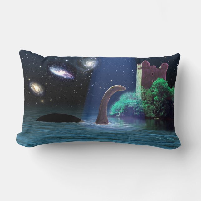Loch Ness 2 Throw Pillow (Front)