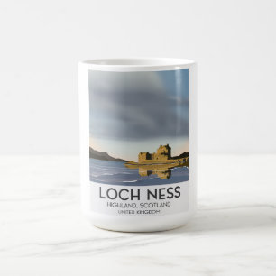 Loch Ness, Highlands, Scotland travel poster Magic Mug