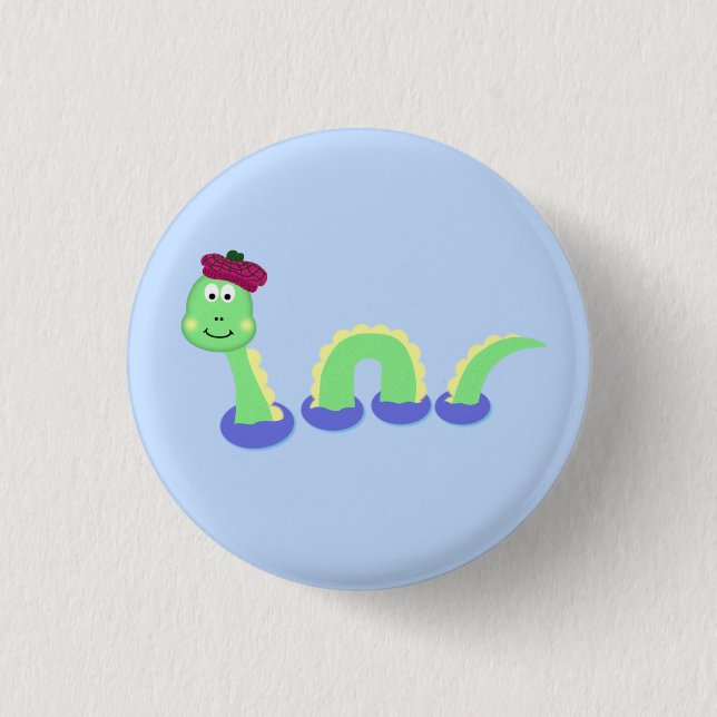Loch Ness Monster 3 Cm Round Badge (Front)