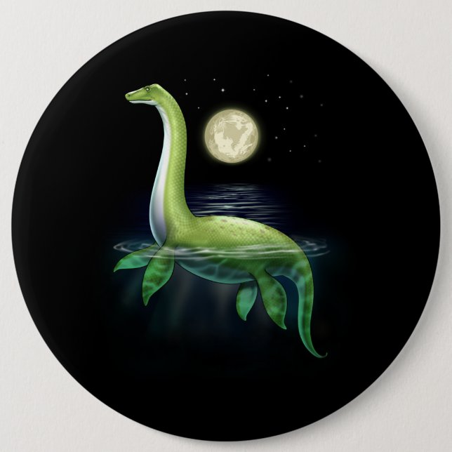 Loch Ness Monster 6 Cm Round Badge (Front)