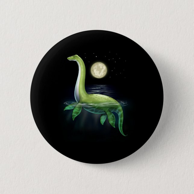 Loch Ness Monster 6 Cm Round Badge (Front)