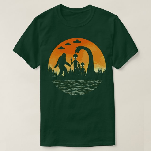 Loch Ness Monster And s 4 T-Shirt (Design Front)