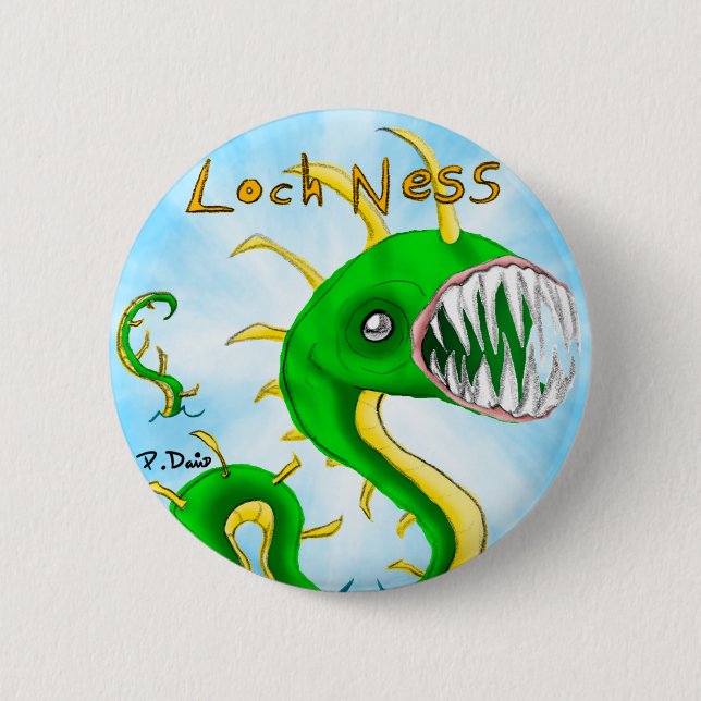 Loch Ness Monster Button (Front)