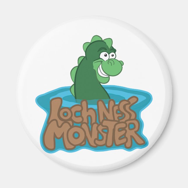Loch Ness Monster Cartoon Magnet (Front)
