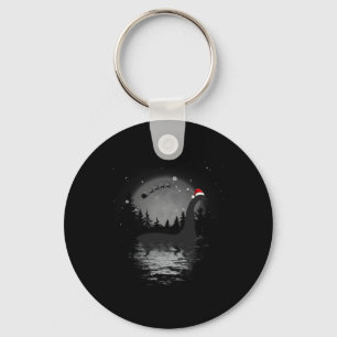 Loch Ness Monster Christmas Full Moon Nessie Xmas  Key Ring