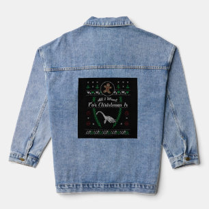 Loch Ness Monster Christmas Ugly Shirt Denim Jacket