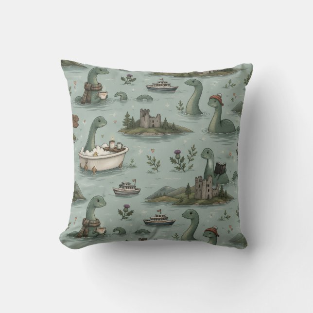 Loch Ness Monster  Cushion (Front)