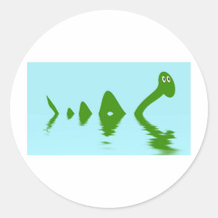 Loch Ness Monster (Green) Classic Round Sticker