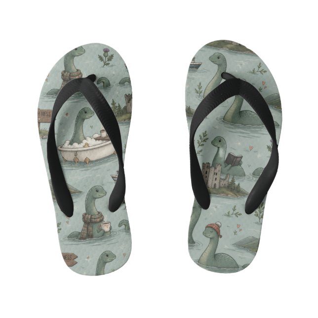 Loch Ness Monster  Kid's Thongs (Footbed)
