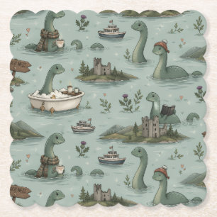 Loch Ness Monster  Paper Coaster