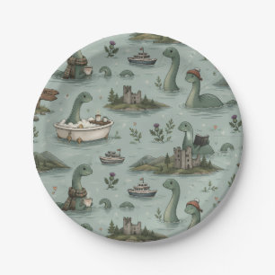 Loch Ness Monster Paper Plate
