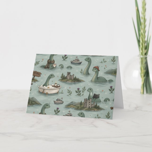 Loch Ness Monster  Thank You Card (Front)