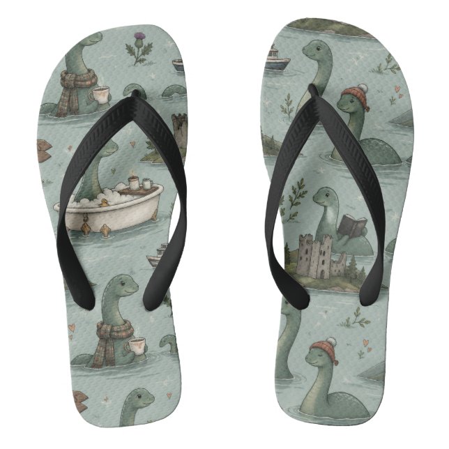 Loch Ness Monster  Thongs (Footbed)