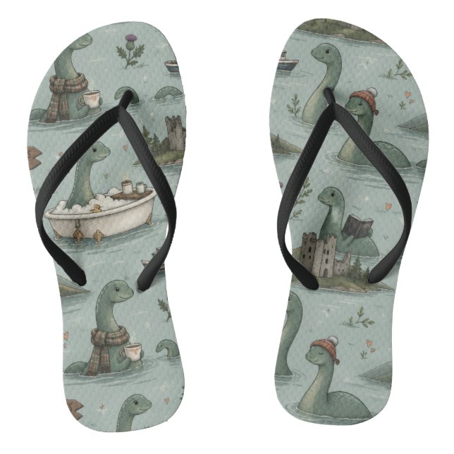 Loch Ness Monster  Thongs (Footbed)