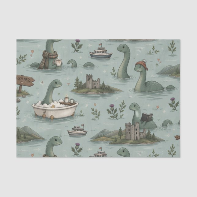 Loch Ness Monster  Tissue Paper (Front)