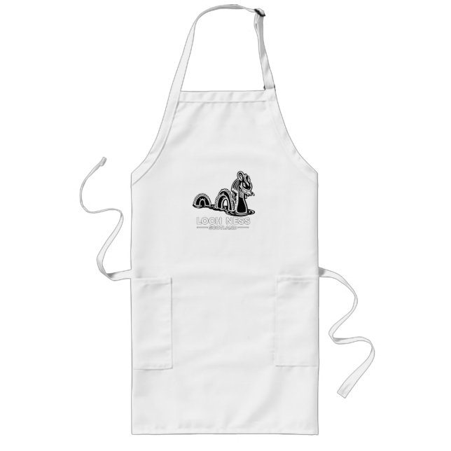 Loch Ness Nessie Scotland Long Apron (Front)