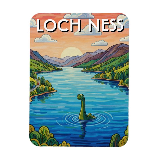 Loch Ness Nessie Travel Magnet (Vertical)