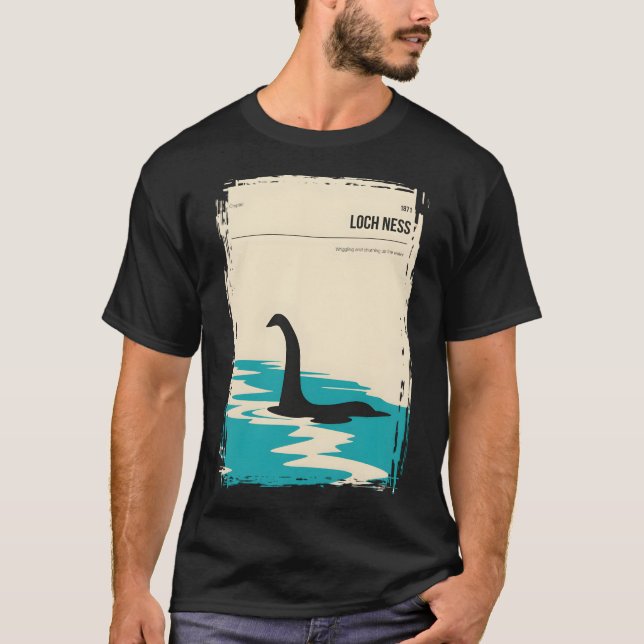 Loch Ness Scotland Cryptid Book Cover Poster  T-Shirt (Front)