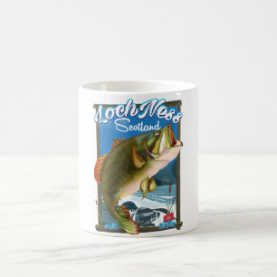 Loch Ness Scotland Fishing travel poster Coffee Mug
