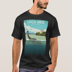 Loch Ness Scotland Travel Poster T-Shirt