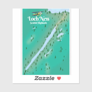 Loch Ness Scottish Highlands travel map