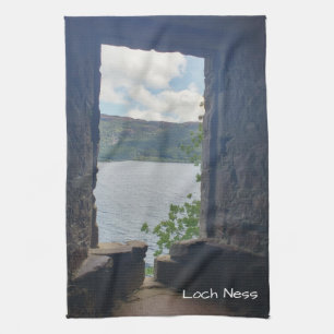 Loch Ness seen from Urquhart Castle Tea Towel