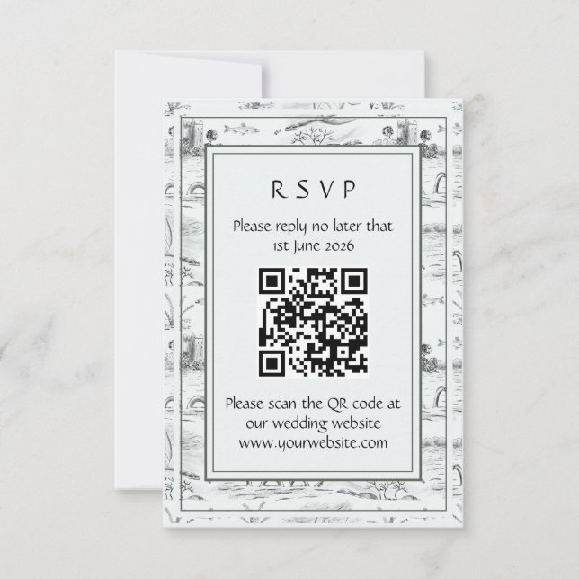 Loch ness toile  RSVP card (Front)