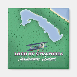 Loch of Strathbeg Aberdeenshire Scotland map Magnet