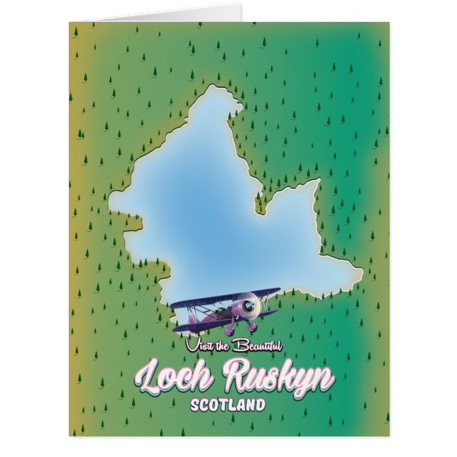 Loch Ruskyn Scotland map (Front)
