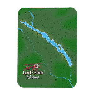 Loch Shin Scotland map Magnet