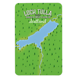 Loch Tulla Scotland Travel poster Map Magnet